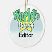 Beste editor van de wereld keramisch ornament (Links)