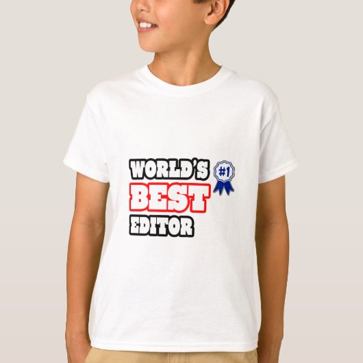 Beste editor van de wereld t-shirt (Voorkant)