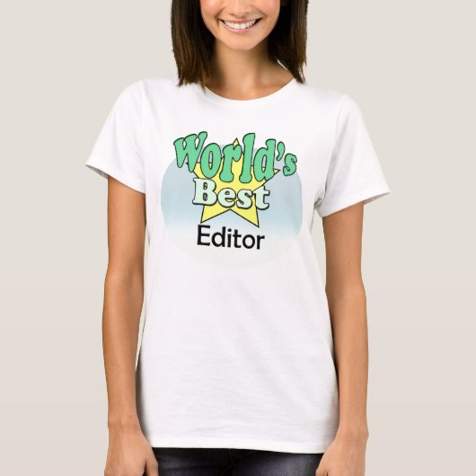 Beste editor van de wereld t-shirt (Voorkant)