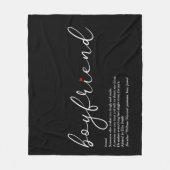 Beste Eerste Kever Definitie Script Liefde Hart Fleece Deken (Voorkant)