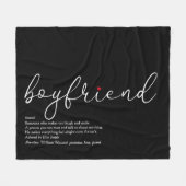 Beste Eerste Kever Definitie Script Liefde Hart Fleece Deken (Voorkant (Horizontaal))
