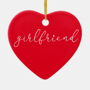 Beste Eerste Vriendin Definitie Script Liefde Hart Keramisch Ornament