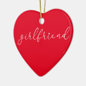 Beste Eerste Vriendin Definitie Script Liefde Hart Keramisch Ornament (Links)