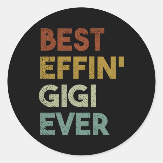 Beste Effin Gigi ooit voor oma Ronde Sticker (Voorkant)