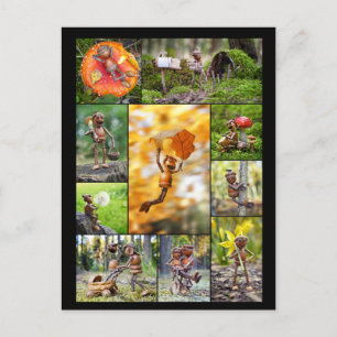 Beste eikel elfen foto's mozaïek postcrossing briefkaart