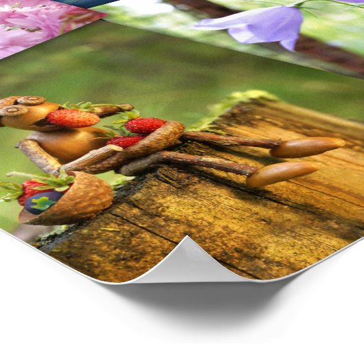 Beste eikel elfen foto's mozaïek poster (Hoek)