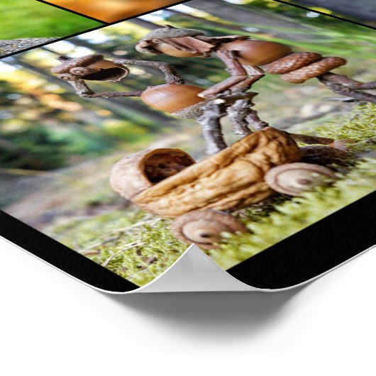 Beste eikel elfen foto's mozaïek poster (Hoek)