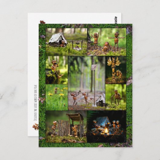 Beste eikel elfen kamp foto's mozaïek postcrossing briefkaart (Voorkant / Achterkant)