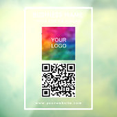 Beste Elegante Zakelijke Logo Tekst QR Code Sjablo Raamsticker (Vel 3)