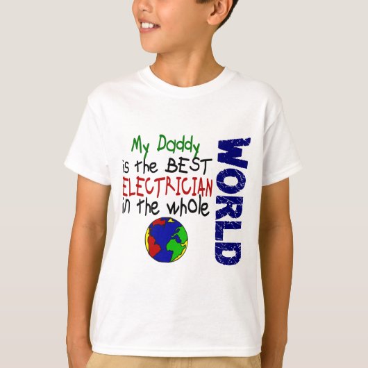 Beste elektricien in de wereld 2 (papa) t-shirt (Voorkant)