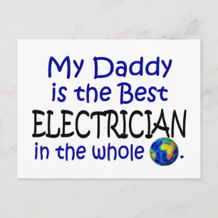 Beste elektricien ter wereld (papa) briefkaart