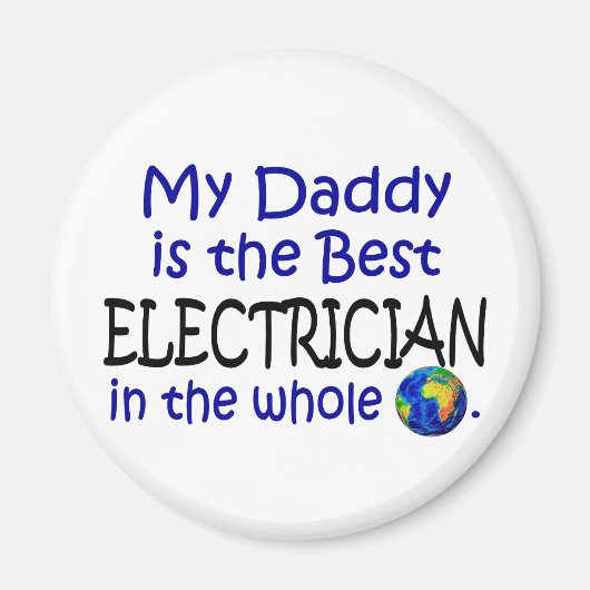 Beste elektricien ter wereld (papa) magneet (Voorkant)