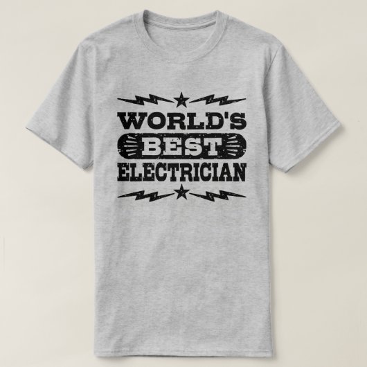 Beste elektricien ter wereld t-shirt (Design voorkant)