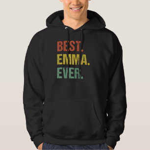 Beste Emma ooit Retro Funny Naam Humor Nickname Hoodie