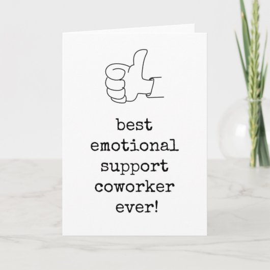 Beste Emotionele Ondersteuning Collega Kaart (Voorkant)