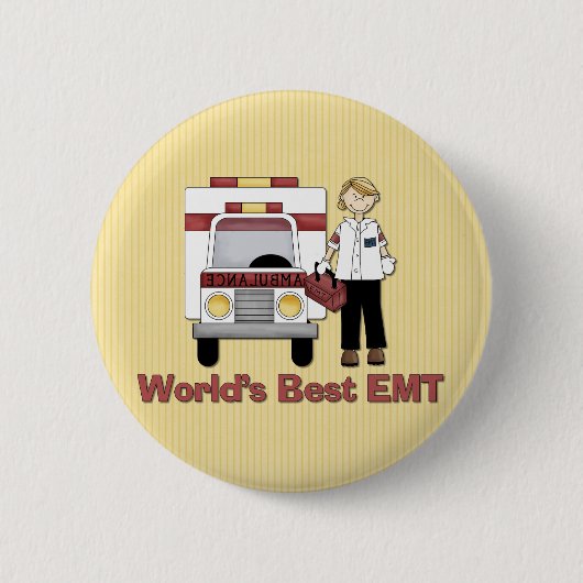 Beste EMT-Vrouw ter wereld Ronde Button 5,7 Cm (Voorkant)
