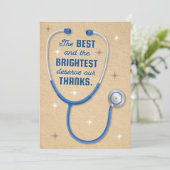 Beste en de Brighste Artsen verdienen Bedankt Kaart (Staand voorkant)