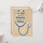 Beste en de Brighste Artsen verdienen Bedankt Kaart (Voorkant / Achterkant in situ)