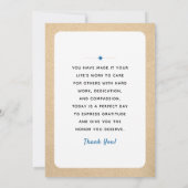 Beste en de Brighste Artsen verdienen Bedankt Kaart (Achterkant)