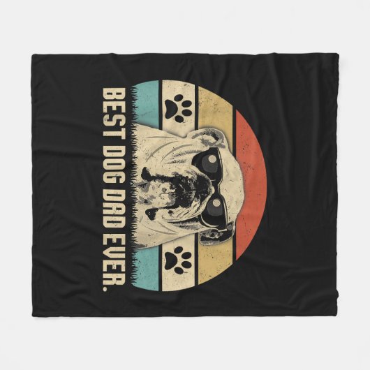  Beste Engelse Bulldog DAD Ooit shirt Vader Fleece Deken (Voorkant (Horizontaal))