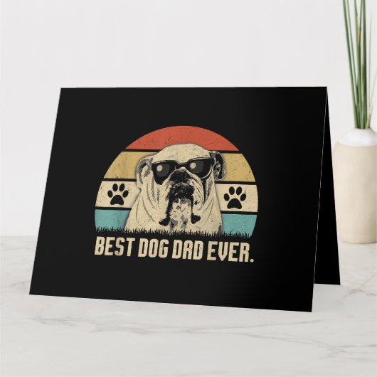  Beste Engelse Bulldog DAD Ooit shirt Vader Kaart (Voorkant)
