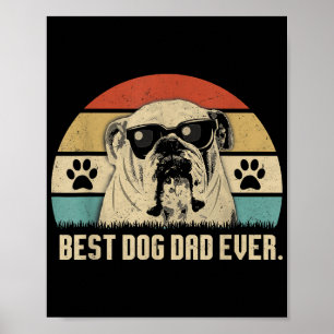 Beste Engelse Bulldog DAD Ooit shirt Vader Poster