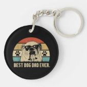 Beste Engelse Bulldog DAD Ooit shirt Vader Sleutelhanger (Achterkant)