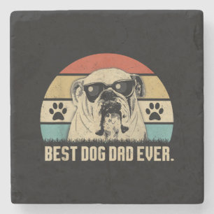 Beste Engelse Bulldog DAD Ooit shirt Vader Stenen Onderzetter