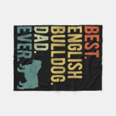 Beste Engelse Bulldog Pa Ooit Hond Papa Vader &# Fleece Deken (Voorkant (Horizontaal))