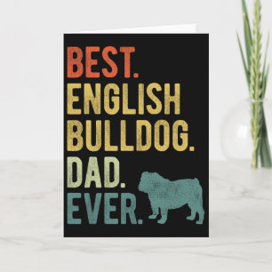 Beste Engelse Bulldog Papa Ooit Hond Papa Vader&#; Kaart