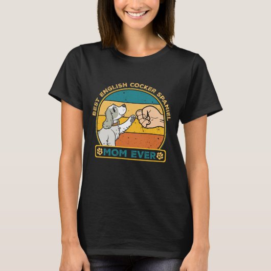 Beste Engelse Cocker Spaniel Hond Mama T-shirt (Voorkant)