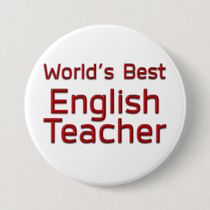 Beste Engelse leraar ter wereld Ronde Button 7,6 Cm