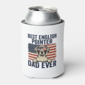 Beste Engelse Pointer Vader Ooit Patriotische Hond Blikjeskoeler (Blikje Voorkant)