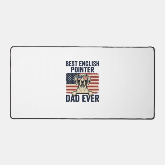 Beste Engelse Pointer Vader Ooit Patriotische Hond Bureaumat (Voorkant)