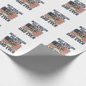 Beste Engelse Pointer Vader Ooit Patriotische Hond Cadeaupapier (Hoek)