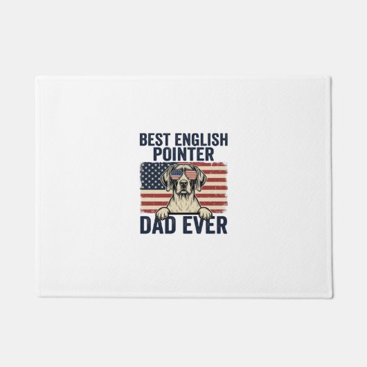 Beste Engelse Pointer Vader Ooit Patriotische Hond Deurmat (Voorkant)
