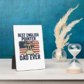 Beste Engelse Pointer Vader Ooit Patriotische Hond Fotoplaat (Zijkant)