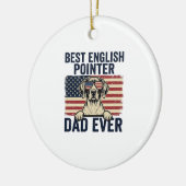 Beste Engelse Pointer Vader Ooit Patriotische Hond Keramisch Ornament (Links)