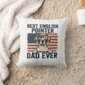 Beste Engelse Pointer Vader Ooit Patriotische Hond Kussen (Deken)