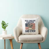 Beste Engelse Pointer Vader Ooit Patriotische Hond Kussen (Stoel)