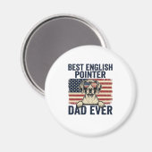 Beste Engelse Pointer Vader Ooit Patriotische Hond Magneet (Voorkant / Achterkant)