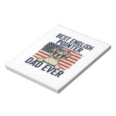Beste Engelse Pointer Vader Ooit Patriotische Hond Notitieblok (Linkerzijde)