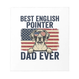 Beste Engelse Pointer Vader Ooit Patriotische Hond Notitieblok