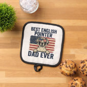 Beste Engelse Pointer Vader Ooit Patriotische Hond Pannenlap (Top down)