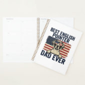 Beste Engelse Pointer Vader Ooit Patriotische Hond Planner (Display)