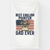 Beste Engelse Pointer Vader Ooit Patriotische Hond Spandoek (Verticaal)