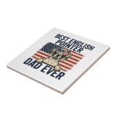 Beste Engelse Pointer Vader Ooit Patriotische Hond Tegeltje (Zijkant)