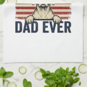 Beste Engelse Pointer Vader Ooit Patriotische Hond Theedoek (Gevouwen)