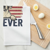 Beste Engelse Pointer Vader Ooit Patriotische Hond Theedoek (Quarter Fold)