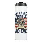 Beste Engelse Pointer Vader Ooit Patriotische Hond Thermosbeker (Voorkant)